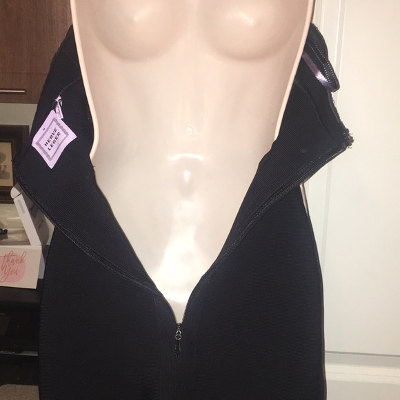 HERVE LEGER SIZE M BLACK WITH HINT OF WHITE - Picture 12 of 15